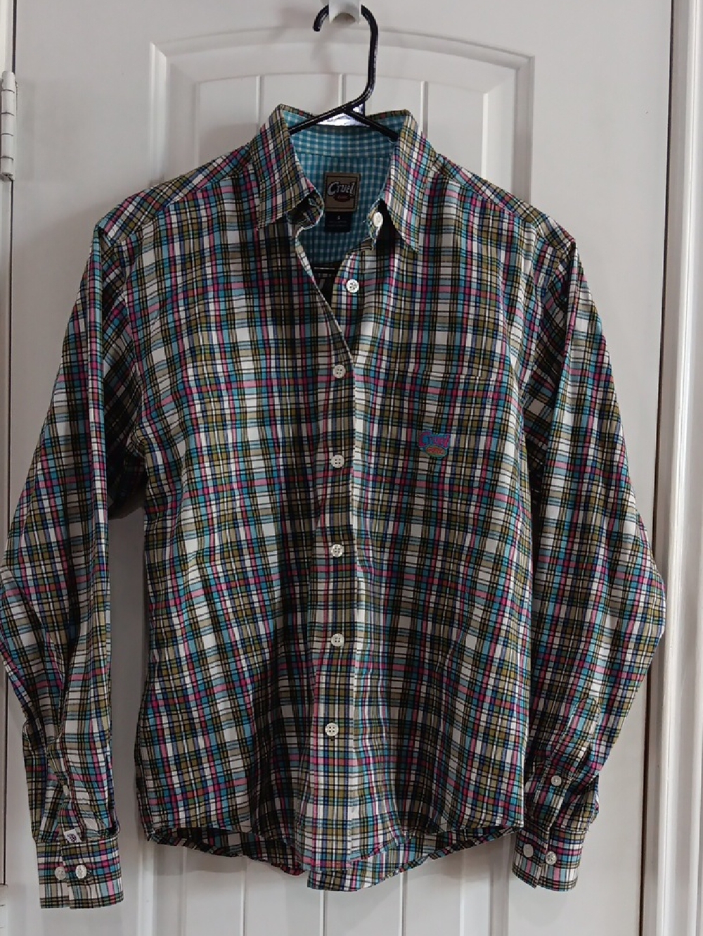 Cruel Girl Miller Style Western Plaid Button Down Shirt S
